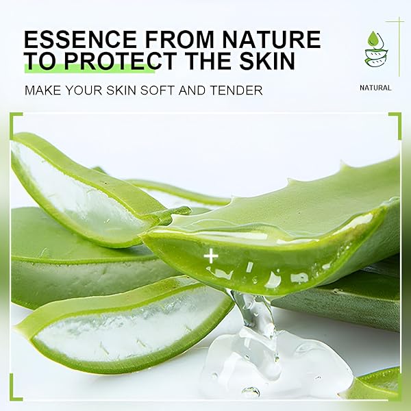 ALOE VERA GEL FOR FACE, SKIN, HAIR | 100% ORGANIC ALOE | MOISTURIZER, HAIR GEL, AFTERSHAVE | PARABEN FREE, RELIEF FROM SUNBURN AND BURN, CALMING, SOOTHING, NOURISHING.