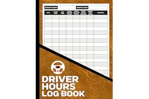 Driver Hours Log Book: Daily Recording of Working Hours driving, for Truckers, Lorry Drivers and Delivery Employees