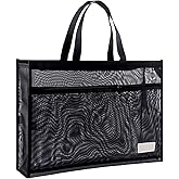 Art Portfolio Bag 18 x 12 Inch, Poster Storage Bag with Handle and Zipper Organizer Transparent Bag for Posters Board, Painting Book, Bulletin Boards, Watercolor Sketchbook