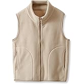 ACESTAR Boys Girls Polar Fleece Vest – Kids Sleeveless Jacket, Full Zipper and Pockets, Warm Winter Outerwear (3-12 Years)