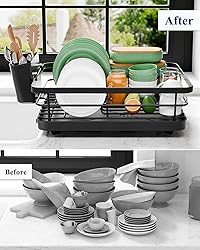 Kitsure Dish Drying Rack - Compact Dish Rack with