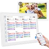 15.6" Digital Calendar Wall Touch Screen, Chore Chart, Photo Frame, Bases | Real-time Google, Outlook and iCloud sync keeps every family member organized, with meal planning and no subscription fees.