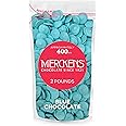 Independence Day Merckens Blue Chocolate Melting Wafers Candy 2 Pound Bulk Resealable Bag for Freshness, Dipping, Fountain, Deserts, Baking and More - by KIDU