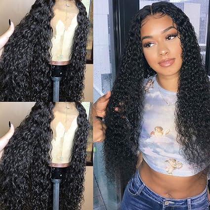 Amazon Com Evlynn Hair Curly Wigs Lace Front Wigs Wet And Wavy