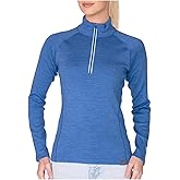 MERIWOOL Women’s Half Zip Base Layer Top 400g Heavyweight Merino Wool Sweater