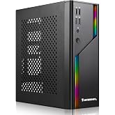 D32R Mini ITX Case ARGB Small Form Factor SFF Mini-Tower HTPC 0.8mm SPCC | Computer Chassis Circular Mesh Vented Panels Suitable for Mini ITX Motherboards of 170 * 170mm Black