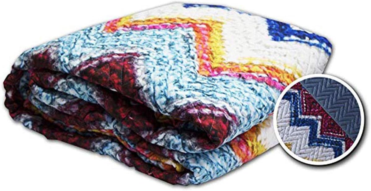 Marta Marzotto_ Digital Quilt Art. ELVEDERE 1P Single Blue