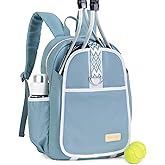 VELADAY Tennis Bag for Women Girl, Stylish Quilted Tennis Pickleball Racket Backpack Wet Pocket, Women Weekend Bag for Travel