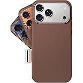 LONLI Classic | Gold-Rated Leather - European Genuine Vele Leather Case for iPhone 17 Pro - [Built-in Camera Control and Compatible with Magsafe] - Dark Saddle