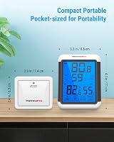 ThermoPro TP65C Digital Wireless Hygrometer with 4 inch Backlit Touchscreen view 5