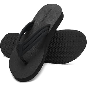 SUITSER Flip Flops for Women with Arch Support, Yoga Mat Thong Sandals | Soft Fabric Straps, Yoga Mat Cushion, Arch Support,