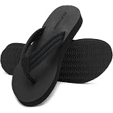 SUITSER Womens Flip Flops with Arch Support, Yoga Mat Thong Sandals | Soft Fabric Straps, Lightweight Non Slip Sole, Comfortable Summer Sandals for Beach, Pool, Walking, Travel