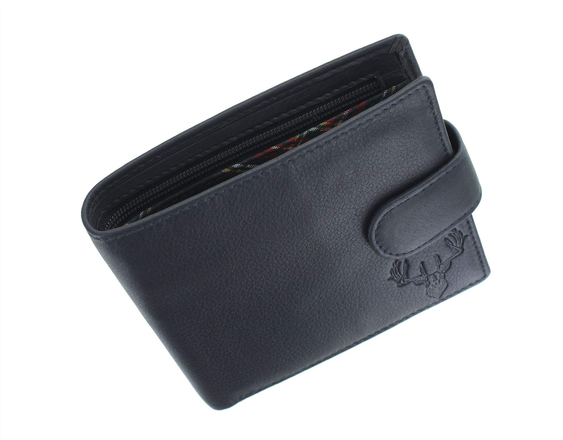 Mala Leather Braemar Collection Leather Wallet with RFID Protection 191_7 Navy