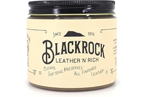 Blackrock Leather N Rich 16 oz Leather Cleaner & Conditioner, Premium 2-in-1 Care, Made in USA – Leather Balm for use on Furniture, Car Interiors, Saddles & Horse Tack, Shoes, Bags, and Jackets