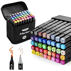 M&G 40 Colors Dual Tip Alcohol Markers, Dual Tip