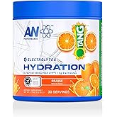 AN Performance Electrolyte Drink Mix | Zero Sugar Hydration Powder | Magnesium + Calcium + Potassium | Tang Orange | 30 Servings