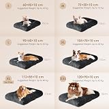 EHEYCIGA Fluffy Dog Crate Bed Medium 75x50x7.5cm Dark Grey view 4