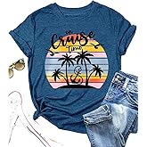 On Cruise Time T-Shirt Women Coconut Tree Graphic Tees Summer Vacation Shirt Beach Praty Tops Family Cruise Shirts