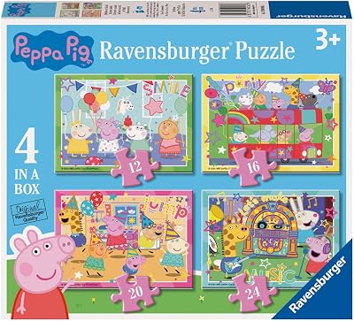 Ravensburger Peppa Pig 4 in a Box Jigsaw Puzzles 12 16 20 24 Pieces 2024