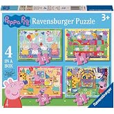 Ravensburger - Peppa Pig Puzzles Pack Of 4 | Puzzle 3 Years Or Over | Gift Child 3 Years Or Over 72 Pieces | Kids Puzzles 19 X 14 Cm | Ravensburger Puzzle