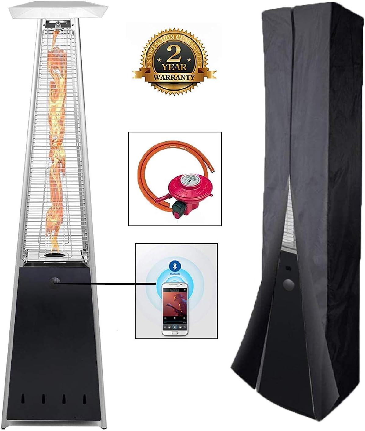 BUKO Outdoor Patio Gas Heater Garden, Camp, BBQ Parties Stainless