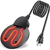 cazanu Chicken Water Heater with Thermostatic Control, Aluminum De-Icer for Bird Bath, Winter Livestock Poultry, Full Coverage Design (250 Watt)