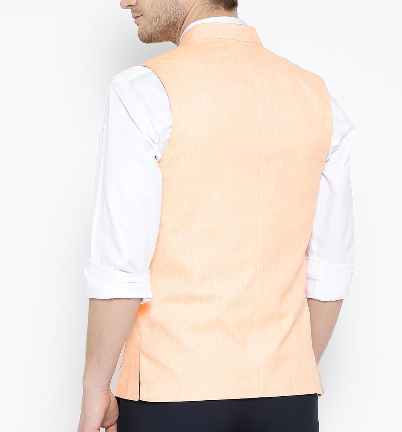 shaftesbury london men's cotton nehru jacket