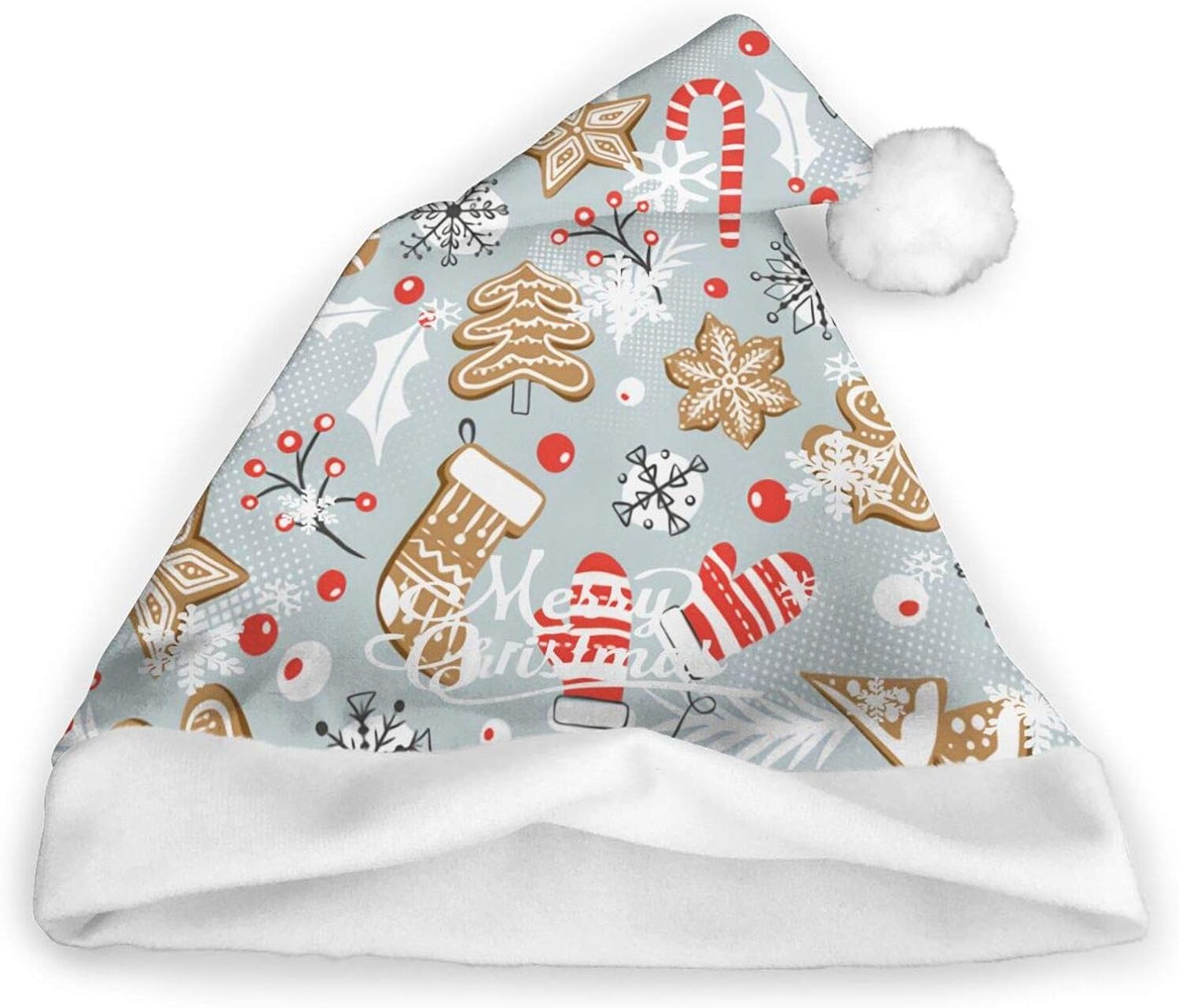 Colorful Gingerbread Christmas Hat for Childrens and Adults