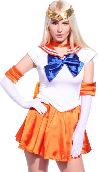 Maboobie Sailor Moon Venus Uranus Marin Costume Sm Manga Girl Adulte Tenue Deguisement Annee 80 1980 Enterrement Fille Fete Halloween