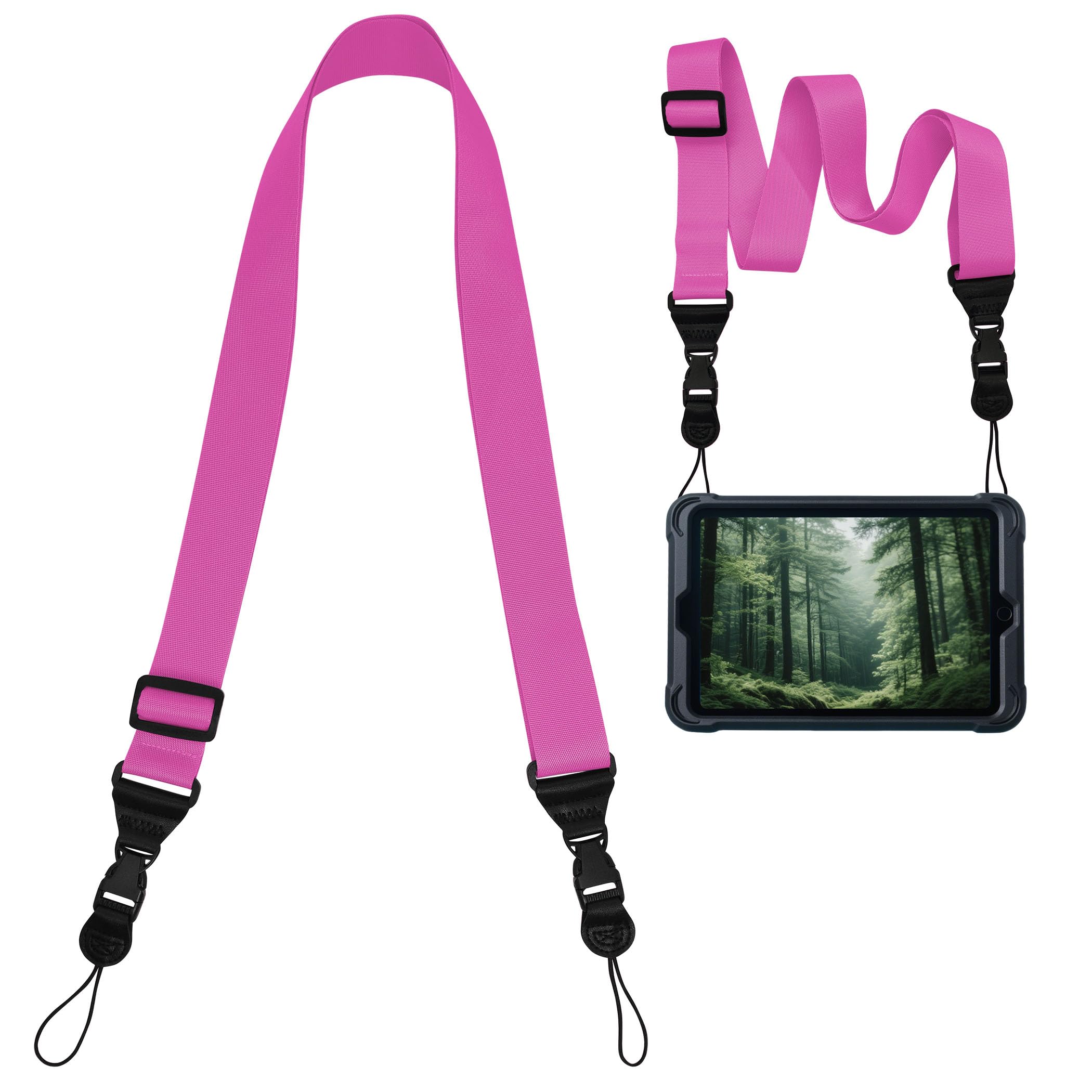 Photo 1 of ATLRGISL Adjustable iPad Binocular Camera Strap, Comfortable Shoulder Strap Nylon Neck Lanyard for iPad/Samsung Tablet Case,Crossbody Laptop Luggage Bag(Purple)