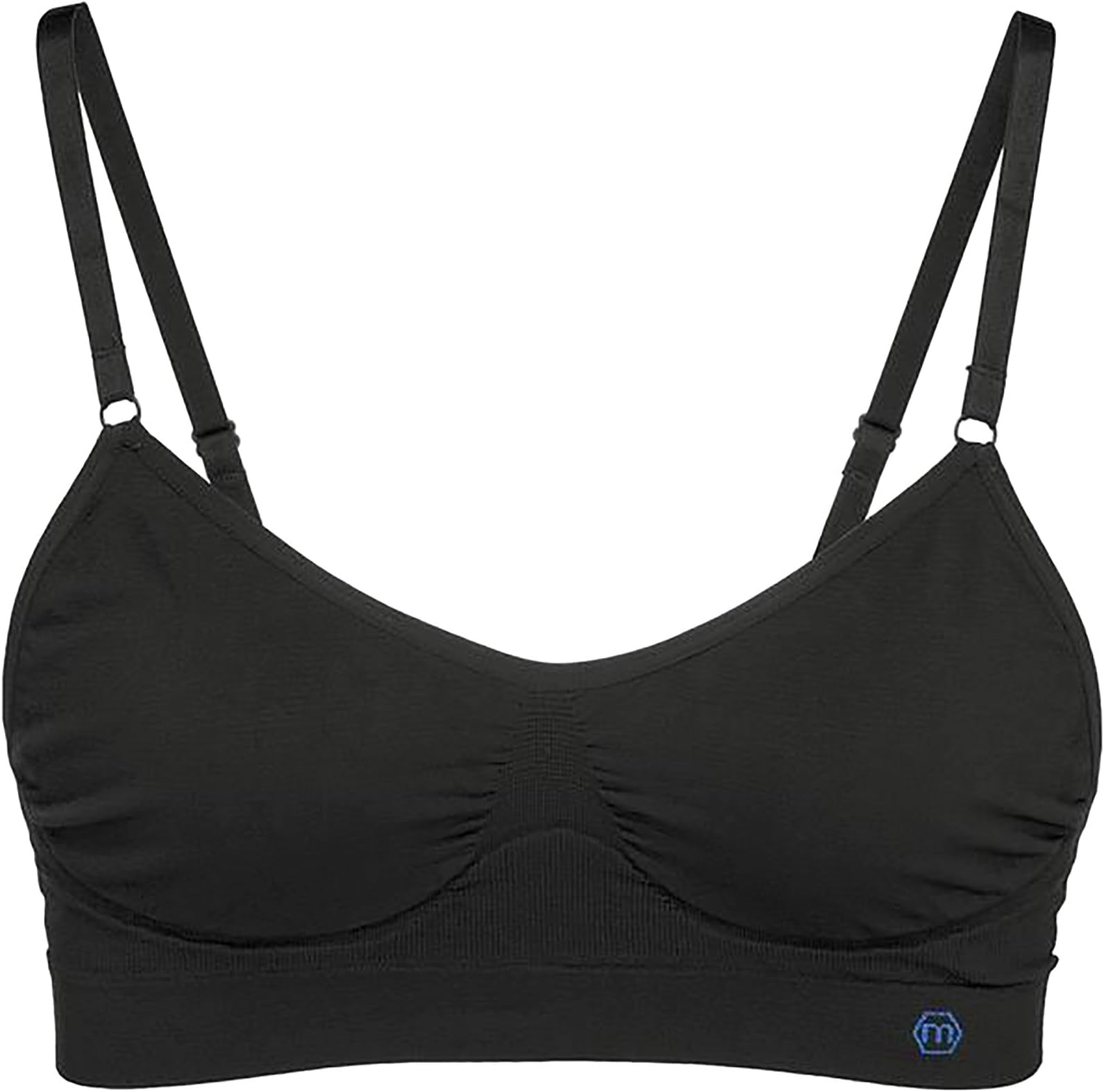 Miel Sisters Womens Simply Sexy Nana Everyday Anti-Microbial Yoga Bra (L/L, Black)