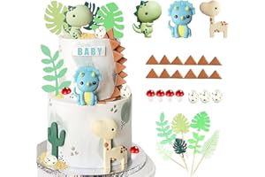 LEFUBABY Baby Dinosaur Cake Toppers Dinosaur Cake Decorations Dinosaur Birthday Cake Toppers for Baby Shower Dinosaur Themed Birthday Party Supplies (Style 1)