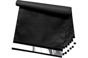 Vapulcio Newest Super-light Alloy Poly Mailers, Waterproof and Tear-resistant Mailers Poly Bags, Strong Toughness Metal Mailing Envelopes Shipping Bags for Small Business, Black 10x13 Inch 100 Pcs