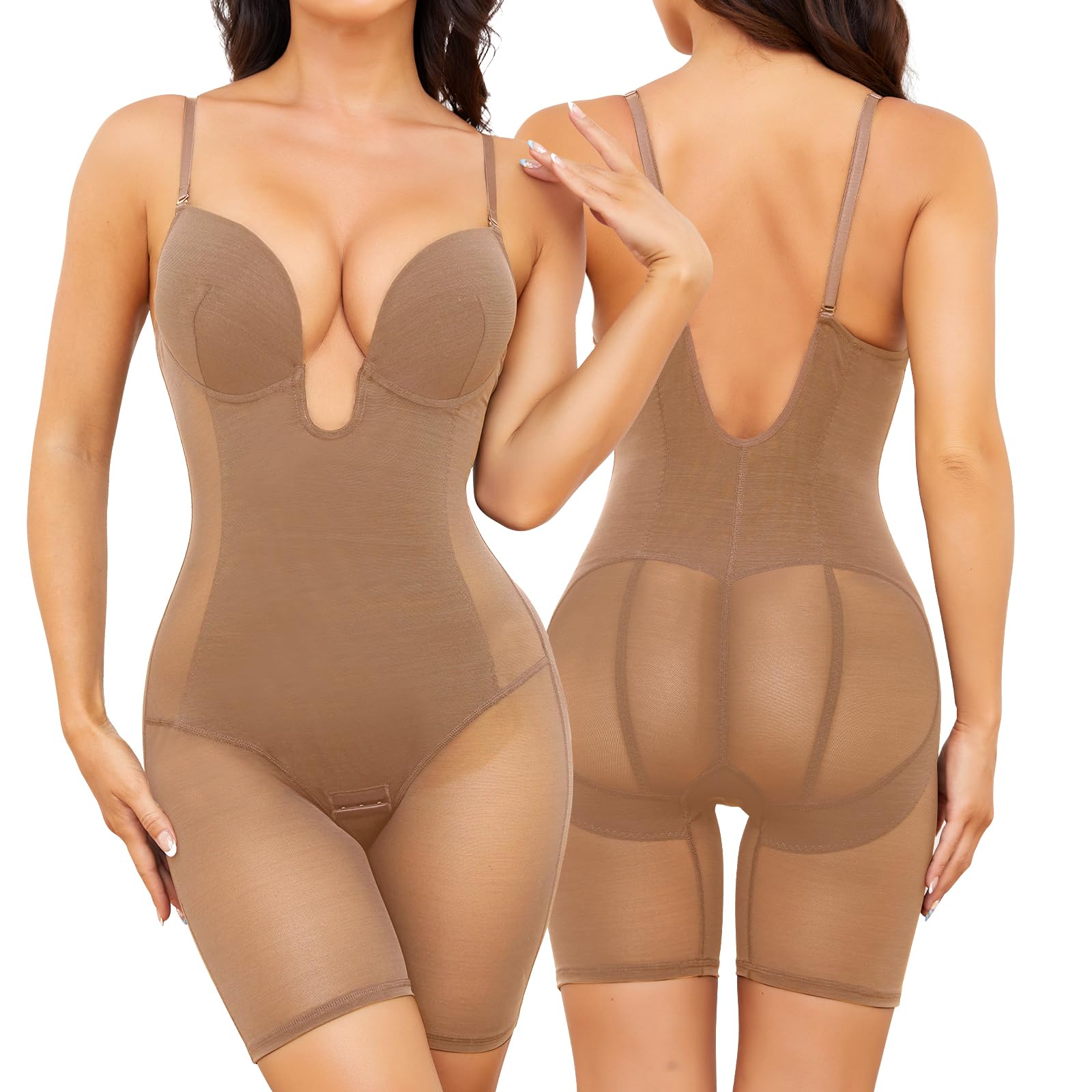 thumbnail image 2 of Newnice Shapewear Bodysuit - Tummy Control Full Body Shaper With Butt Lifting 2 of 14