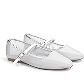 NIEARDAN Mesh Ballet Flats Square Toe Mary Jane Flats Buckle Women Comfy Causal Dress Shoes