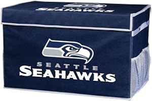 Franklin Sports NFL Storage Footlocker Bins - Large Folding Organizer Containers - NFL Team Office, Bedroom + Living Room Déc