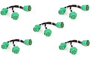 5pcs TYPE2 SAE J939 Splitter Y Cable 9pin Data Power Extension Cable for Truck ELD GPS Tracker Diagnostic Tools