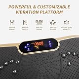 Dripex Vibration Plate Exercise Machine with Resistance Bands Gold view 3