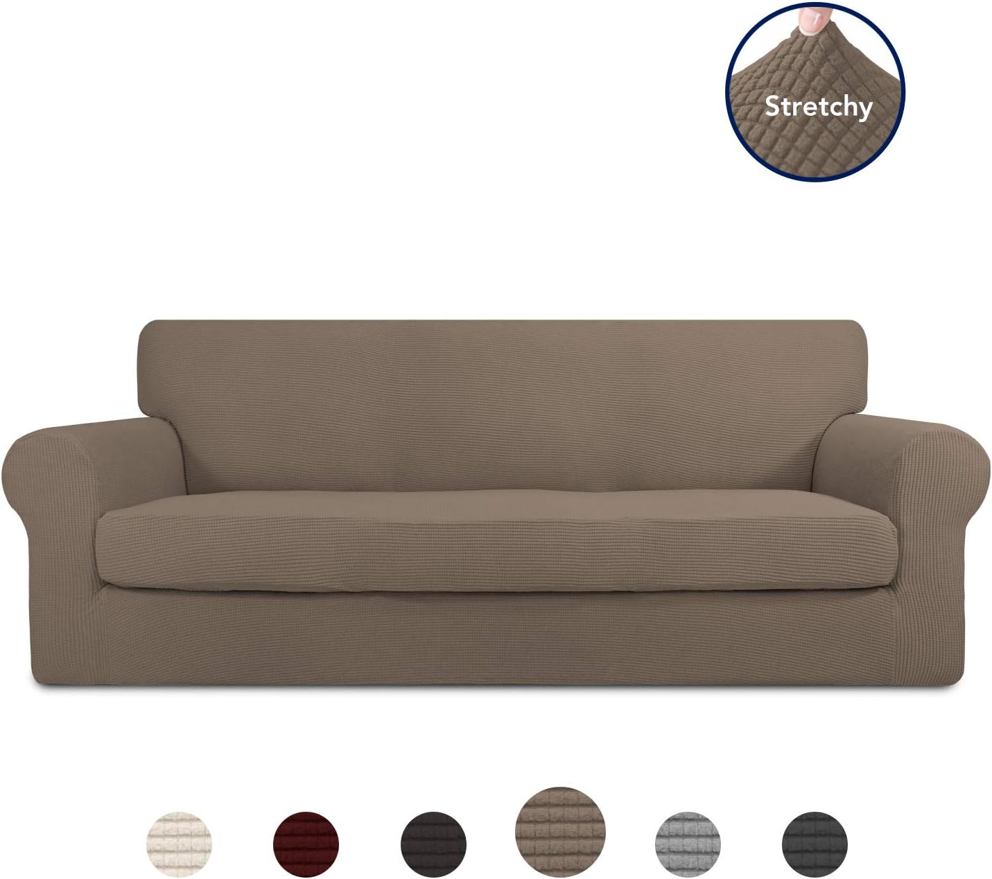 Best 2-Piece Stretch Sofa Cover