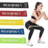 Lianjindun Loop Resistance Exercise Bands Set for Home Gym, Set of 5 | For stretching, fitness, Working Out, Strength Trainin