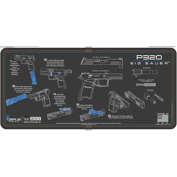 BECK TEK, LLC  TEKMAT  Sig Sauer P320 Ultra 20 Cleaning Mat 1