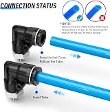 TAILONZ PNEUMATIC Elbow Push to Connect 4mm Tube M5 90 Degree PL4-M5 Pack of 10 view 6