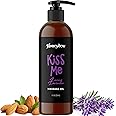 Tempting Lavender Massage Oil for Couples - Aromatherapy Sensual Massage Oil for Date Night with Lavender Essential Oil and Sweet Almond Oil - Vegan Non Staining Non Greasy Smooth Gliding Formula