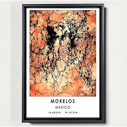 Morelos Map Poster, Mexico Map Art Poster, Map