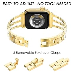 Surace Gold Apple Watch Bands 45mm for Women Series