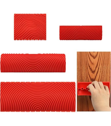 4-Piece Wood Grain Painting Tool Set - Create Realistic Wood Texture On Walls, Furniture & More - View #4