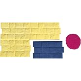 Roman Cobble Concrete Stamp Set by Walttools | Classic Decorative Cobblestone Pattern, Sturdy Polyurethane Texturing Mats, Realistic Detail (5 Piece)