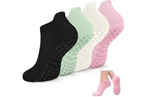 HayFeel Non Slip Pilates Socks with Grips for Women, Yoga Socks For Pure Barre,Hospital, Athletic Socks