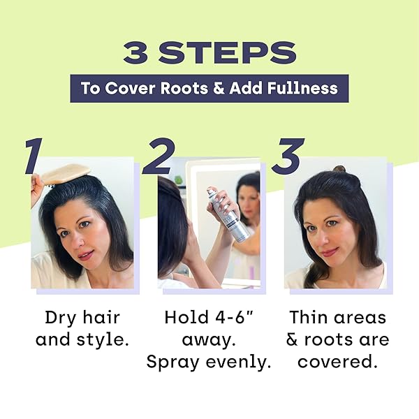 TOPPIK COLORED HAIR THICKENER, LIGHT BROWN, VOLUMIZING ROOT TOUCH UP CONCEALER HAIR COLOR SPRAY, COLORED SPRAY FOR ROOT TOUCH UP, COVER UP, HAIR THICKENING, HAIR BUILDING FIBER SPRAY, 5.1OZ SPRAY