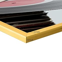 eletecpro 12.5x12.5 Gold Record Frame, Sturdy and